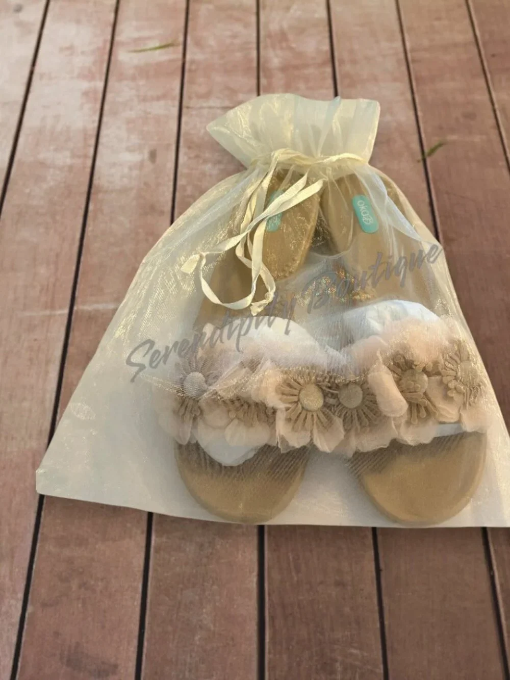 Oka b Catalina Pretty Floral Fringe Flex Sole Girly Boho Comfy Slides Sandals - Picture 6 of 8